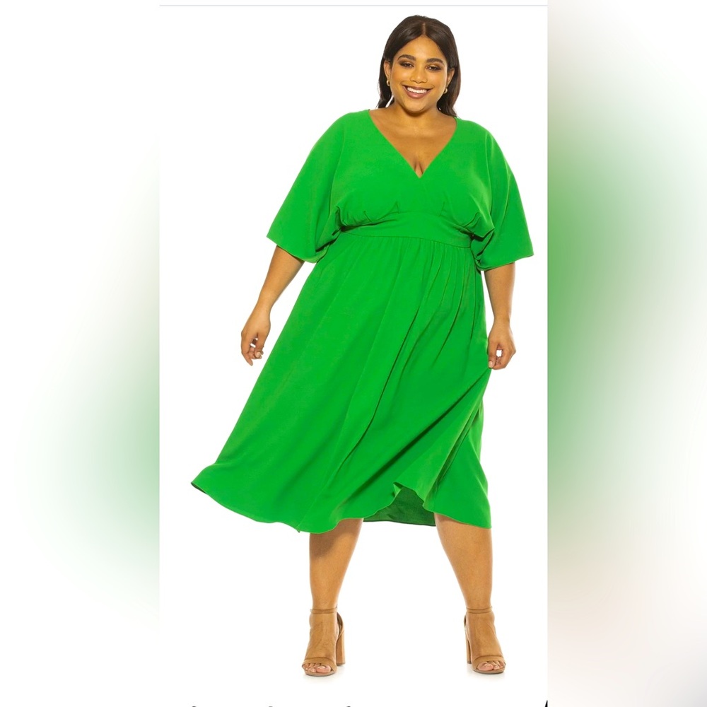 ALEXIA ADMOR, Plus Size, “AUGUST” MIDI DRESS!